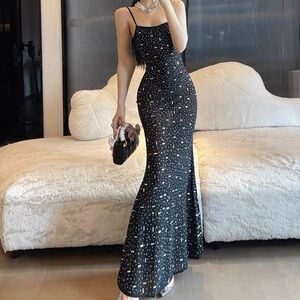 019- Women's Maxi Dress with Crystal ( Exclusive Sale for Live Show)